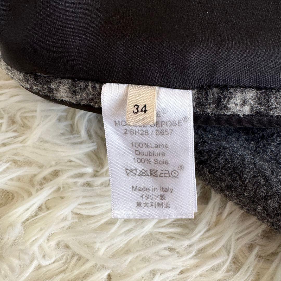 未使用級　フィービー　セリーヌ　クロンビーコート　シルク　グレー　Sサイズ