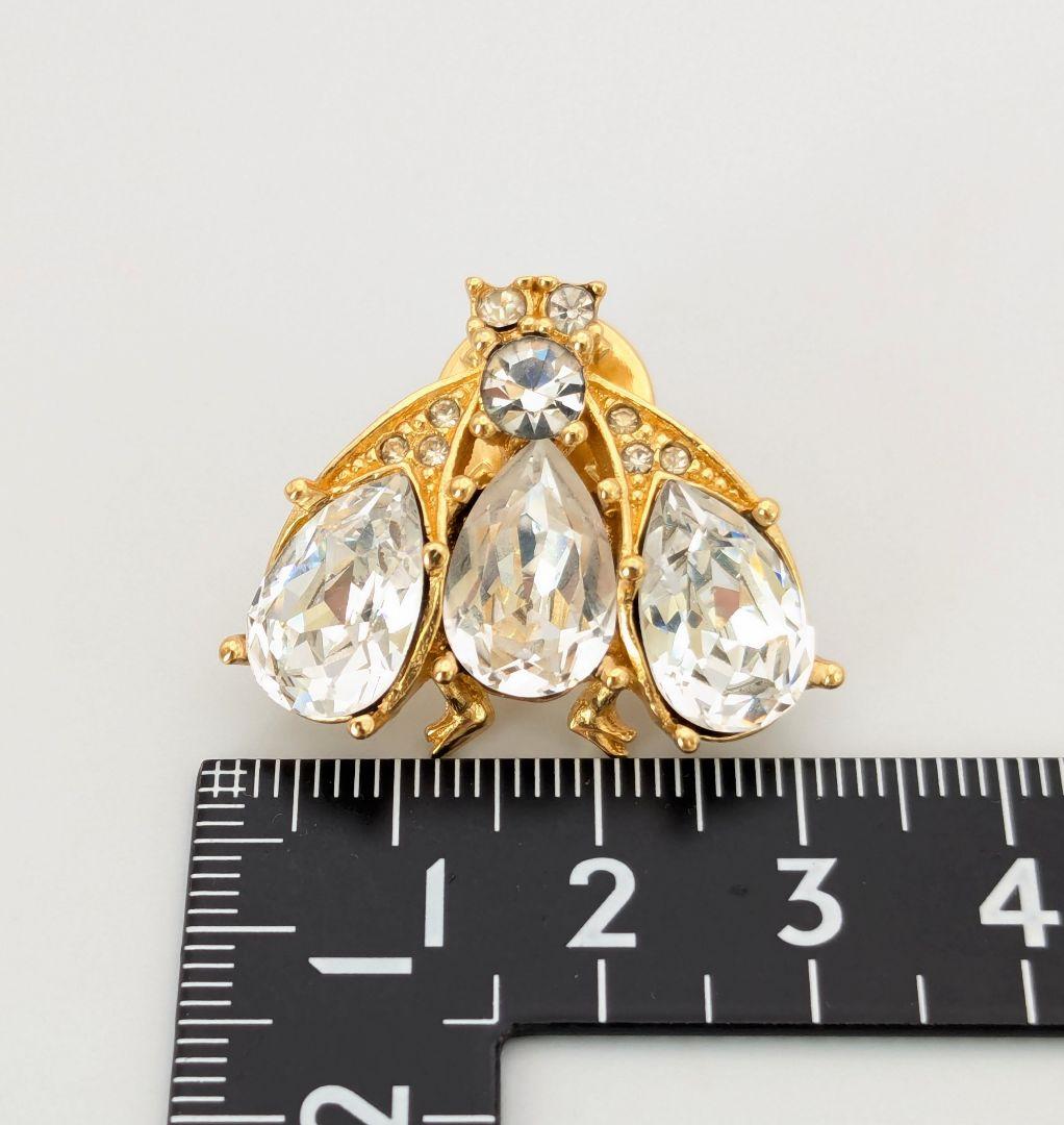 美品 希少 Dior ディオール ヴィンテージ Bee ハチ 蜂 ピンブローチ