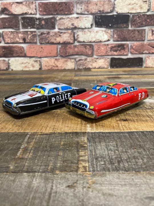 ブリキミニカー POLICE CHIEF 2台まとめて 昭和レトロ