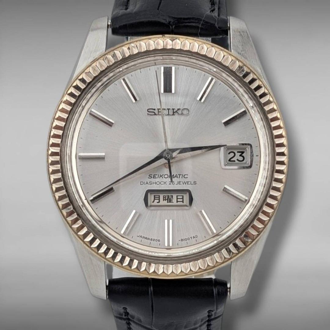 【新品ベルト・稼働】セイコーマチック ウィークデーター 26石 自動巻