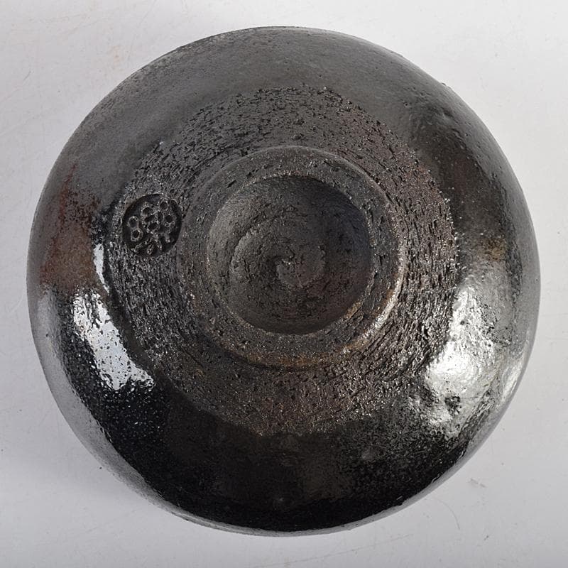 茶道具　楽吉左衛門　黒楽茶碗　時代箱付　M　R8543