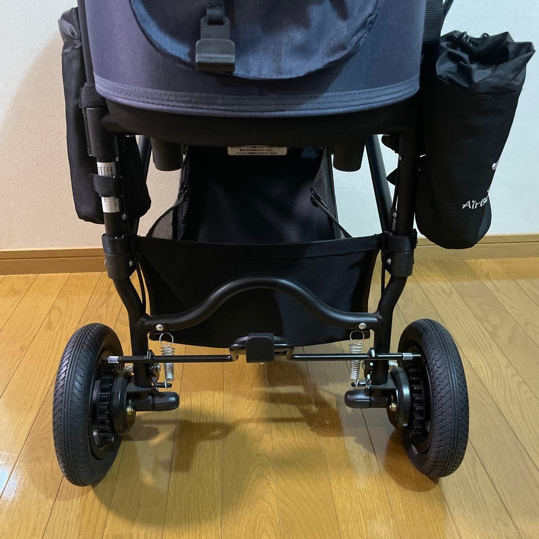 AirBuggy ペットカート(ラージ) ネイビー 専用空気入れ付き