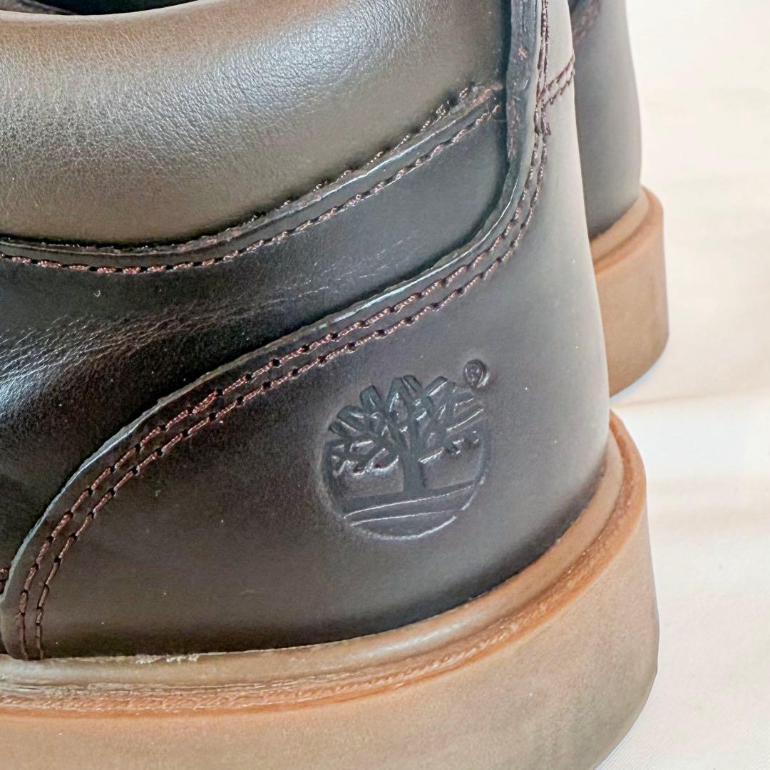 【美品】Timberland モックトゥ レザーシューズ 茶 27cm