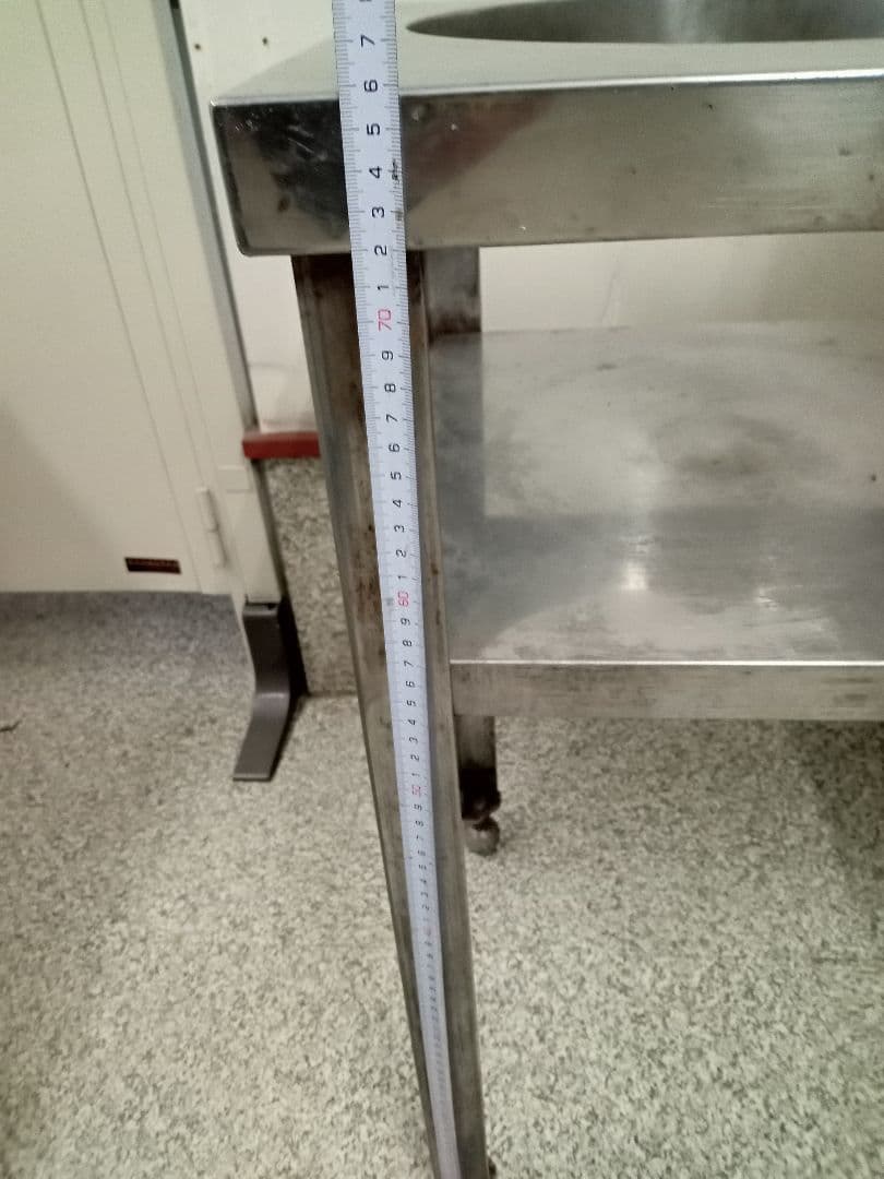 ステンレススチール製　30㌢寸胴用穴付きテーブル