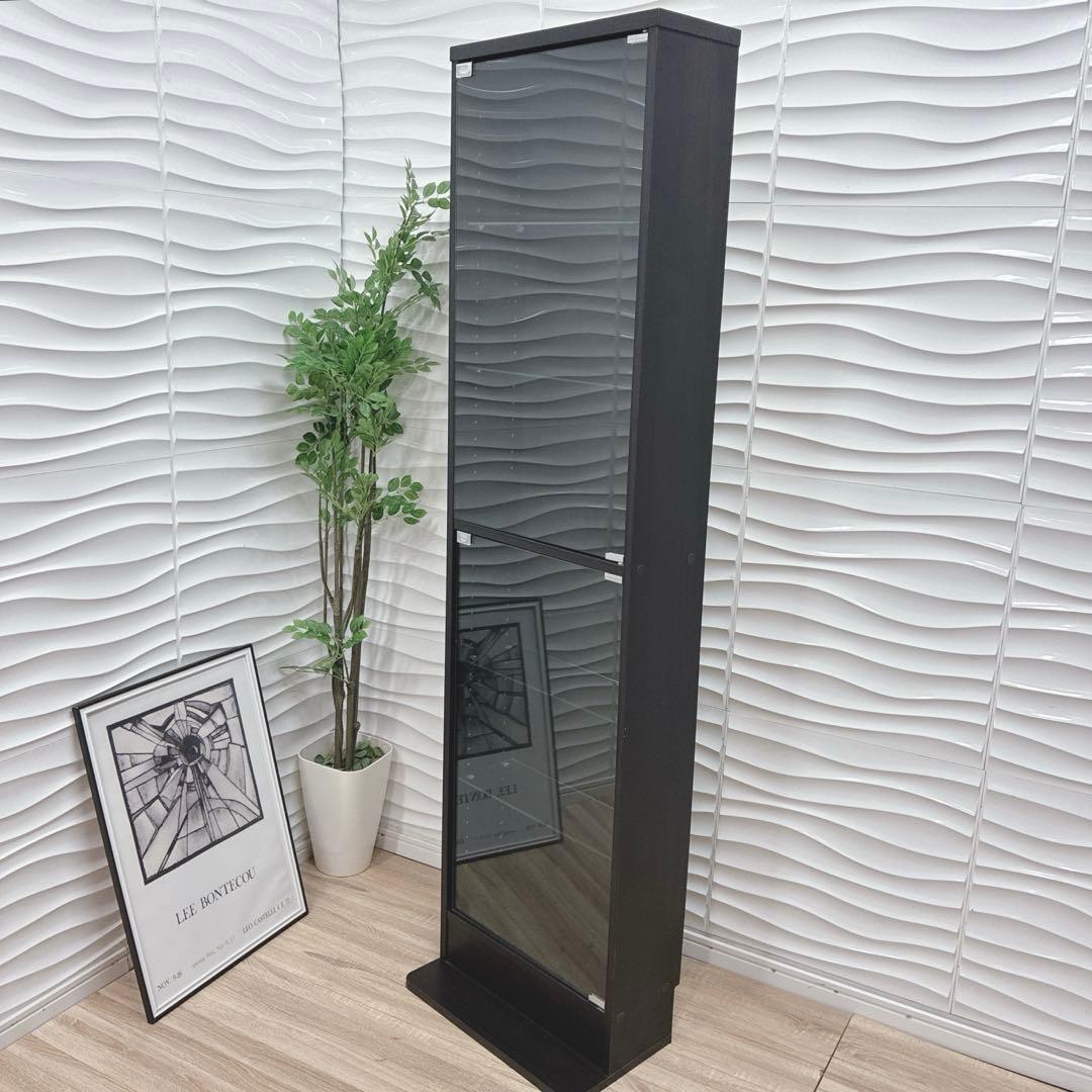 ⑤大阪府 神戸市 配達料無料！◇不二貿易◇ガラスコレクションケース◇ハイタイプ