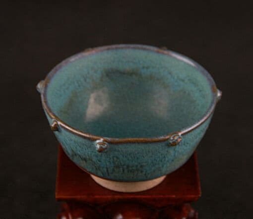 古磁器を模倣したオールハンド高温青花釉磁杯小碗古玩骨董復古置物コレクション