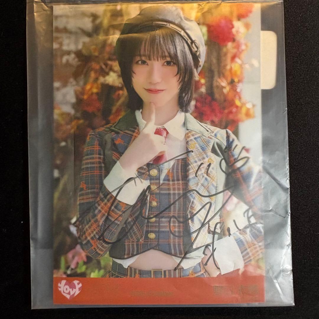 イコラブ 野口衣織 直筆 サイン 生写真 ラブソングに襲われる 歌唱衣装 チュウ