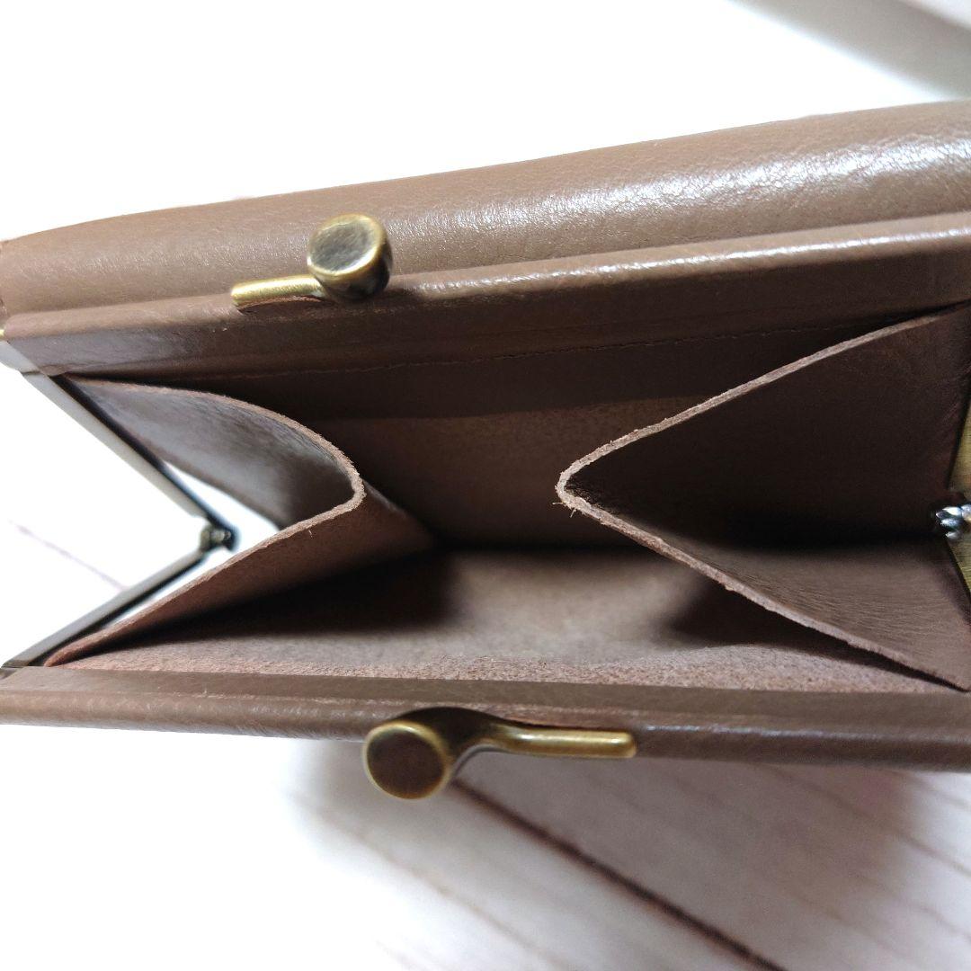 新品 IL BISONTE イルビゾンテ がま口二つ折り財布