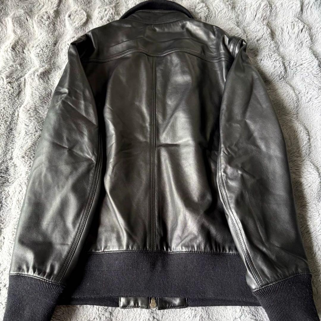 ÉDIFICE ブラックレザー ジャケットA-2 シープレザー ブルゾン 羊革
