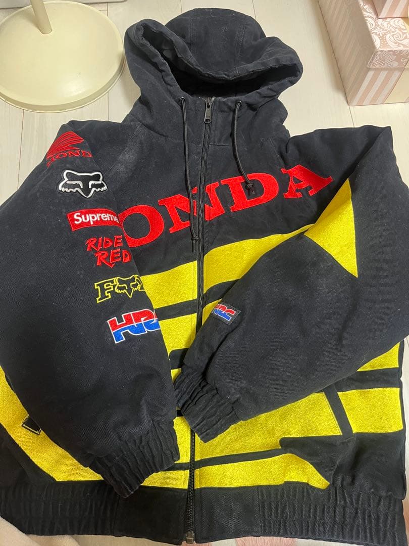 ジャケット・アウター supreme honda fox racingpuffyzipupjacket