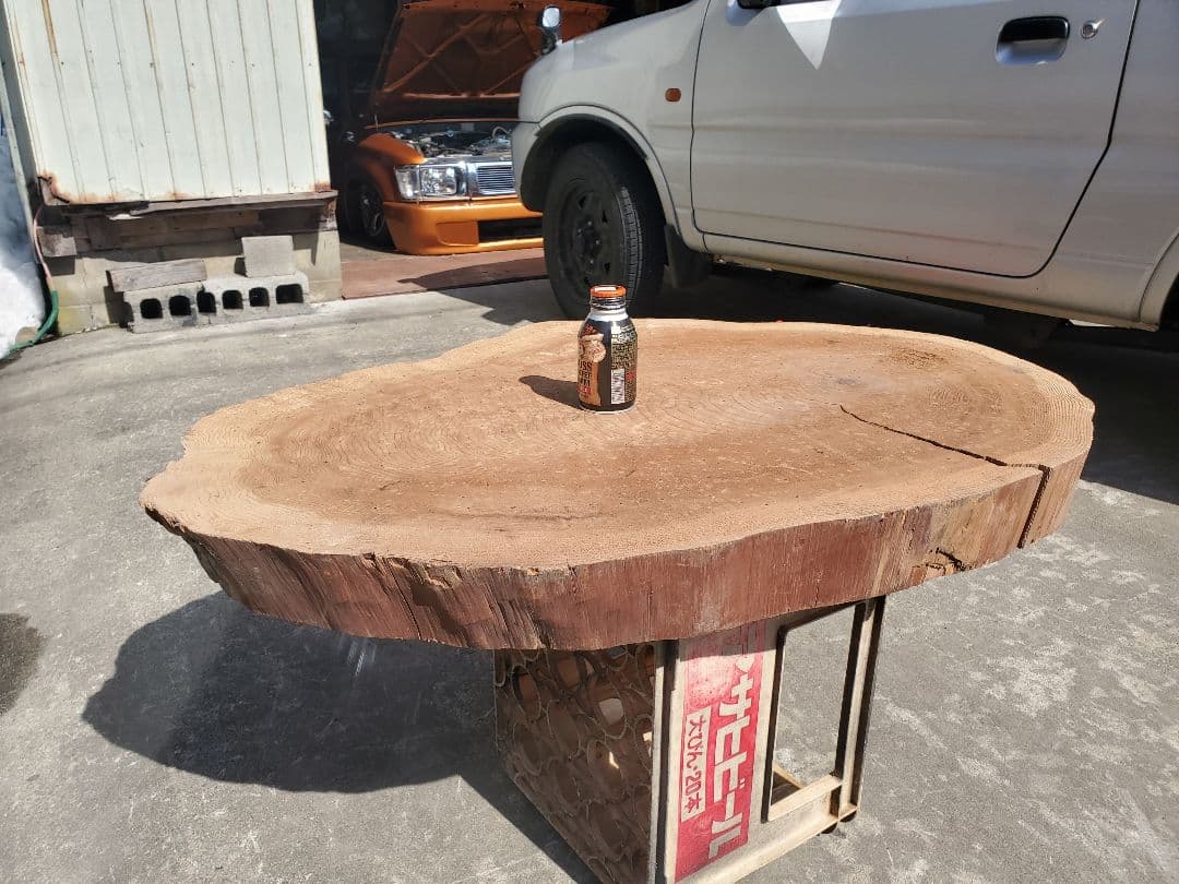 けやき 天然木 一枚板 輪切り ハンドメイド素材 丸太 流木 切り株 ソロキャン