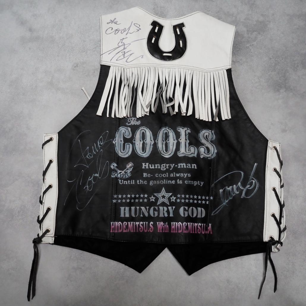メンバー直筆サイン入り COOLS HUNGRY MAN 本革バイカーベスト