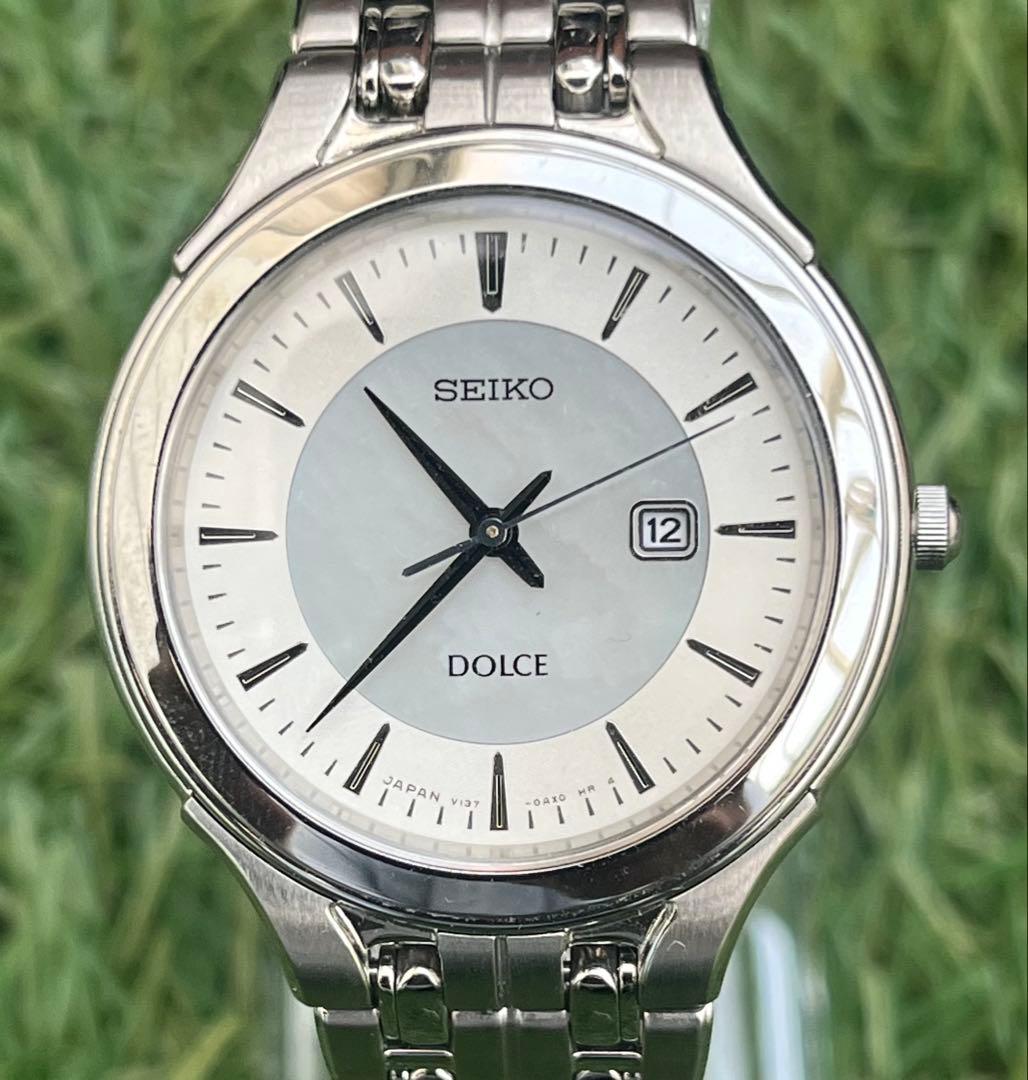美品◎SEIKODOLCEセイコー ドルチェラウンド 腕時計 メンズヴィンテージ