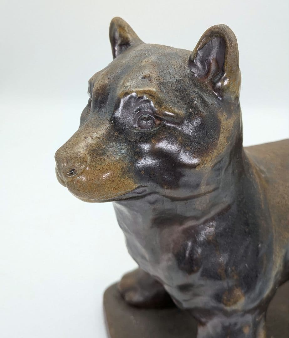 武用君彦 備前焼 干支置物「甲戌」 共箱共布栞 戌年 犬 イヌ 縁起物 dog