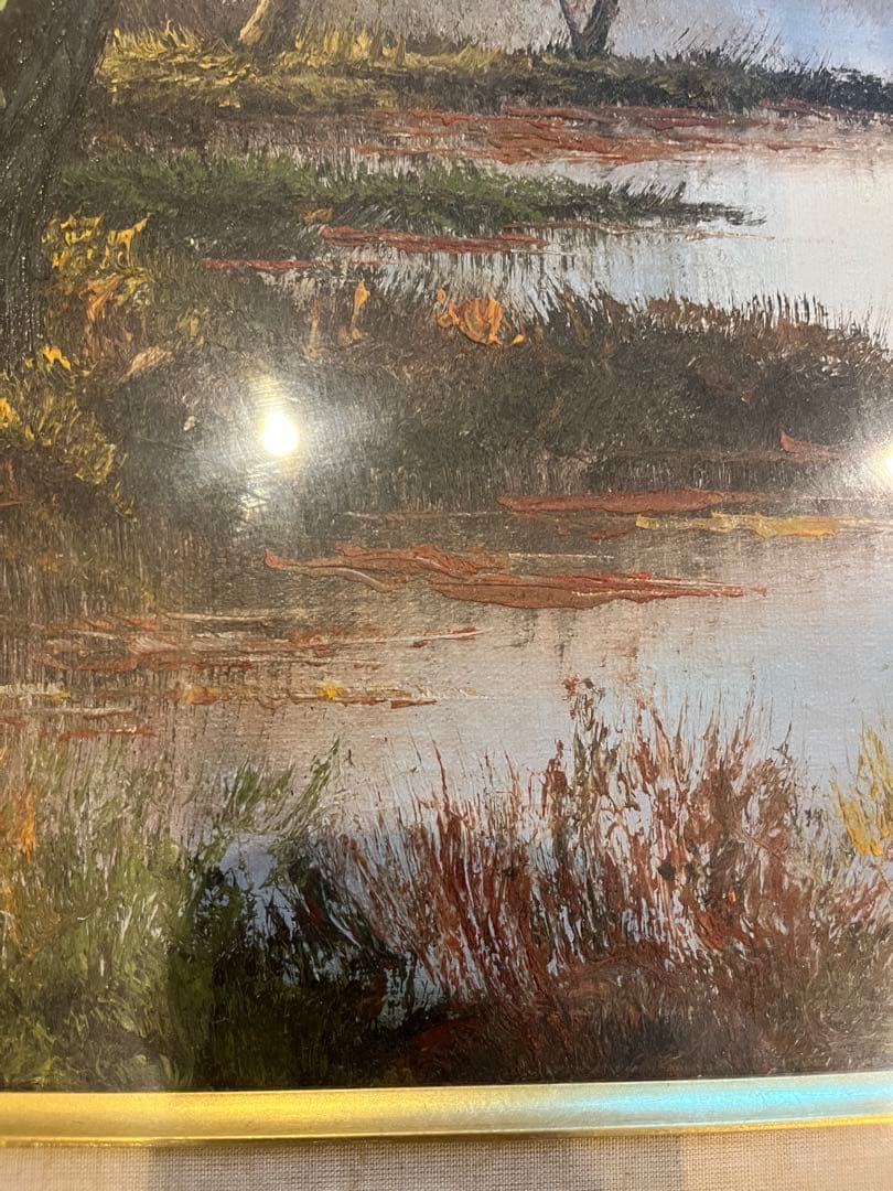 風景画 油彩額縁付き