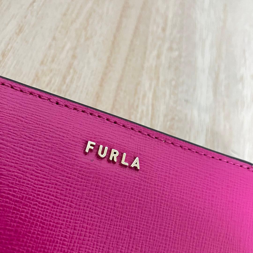 【新品未使用】フルラ 二つ折り財布 バビロン バイカラー ピンク×ベージュ