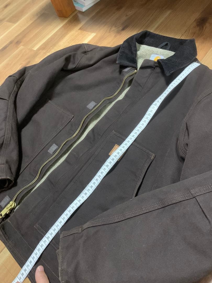 Carhartt J164 DKB ダークブラウンジャケット シェルパ裏地
