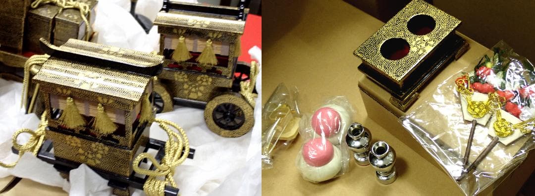 定価68万円 京雛 京都西陣織 本金正絹 平安 ひな人形 雛飾りセット 雛人形