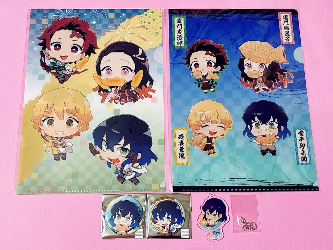 ♡鬼滅の刃 嘴平伊之助 セガ コラボカフェ たい焼き デフォルメ缶バッジ♡