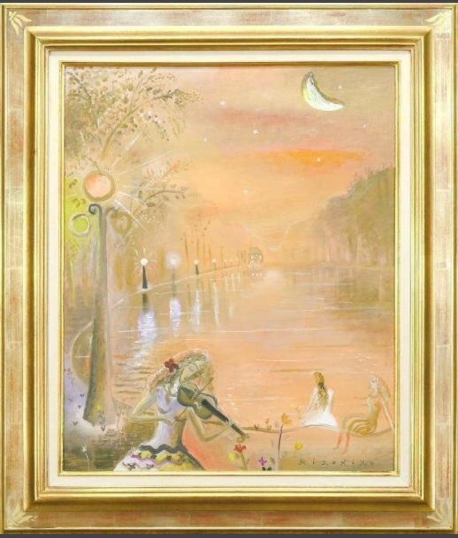 【油彩画】　織田広比古作　12号 大作