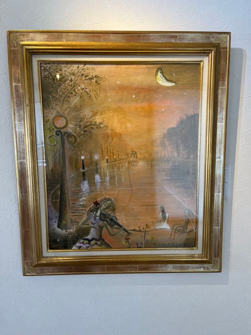 【油彩画】　織田広比古作　12号 大作