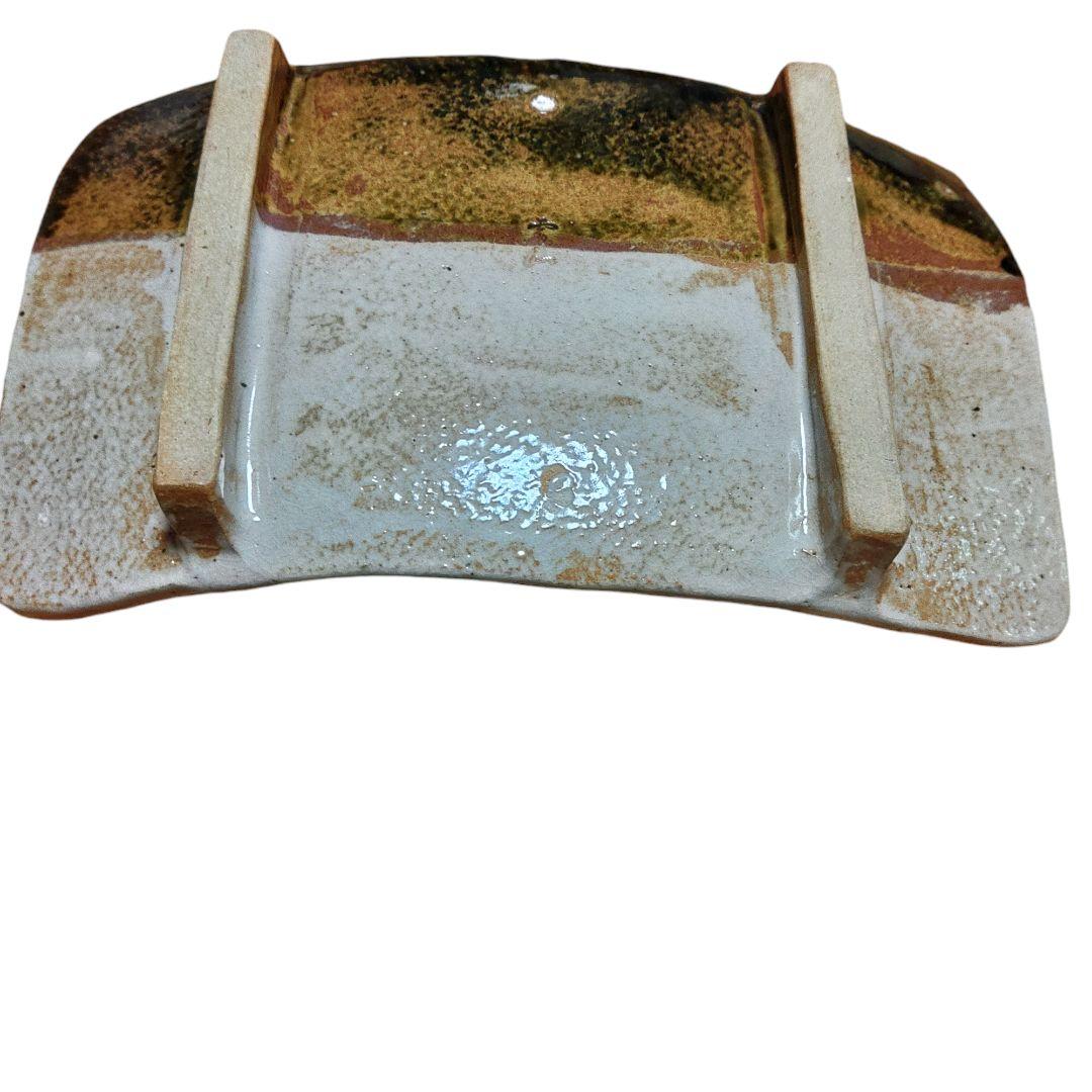 北大路魯山人　織部まな板皿　共箱付