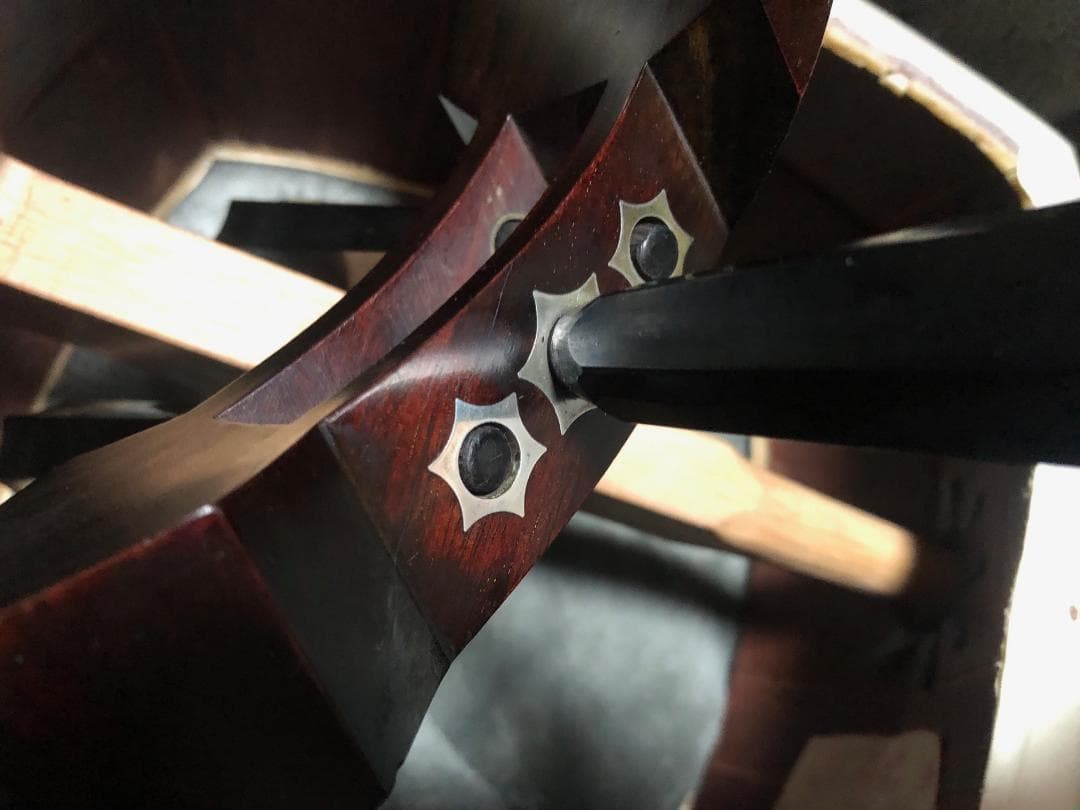 ◆義太夫 三味線 明治2年巳霜月 名古屋浅田屋製 紅木 星形金物◆