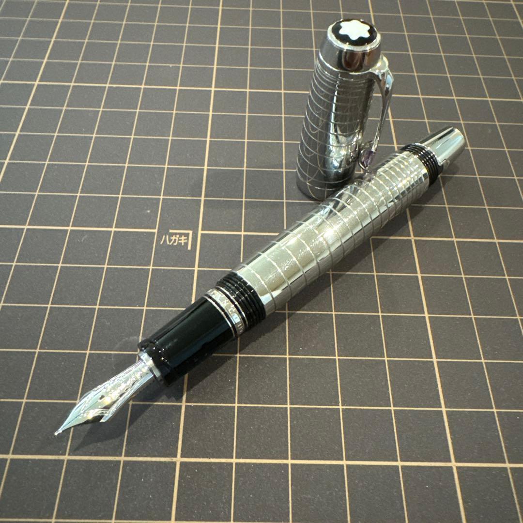 MONTBLANC モンブラン 万年筆 ボエム　スチール/アメジストペン先18k