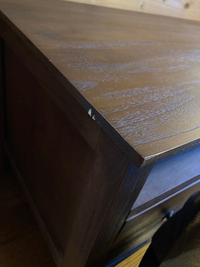 ダークブラウン 木製 テレビ台 引き出し