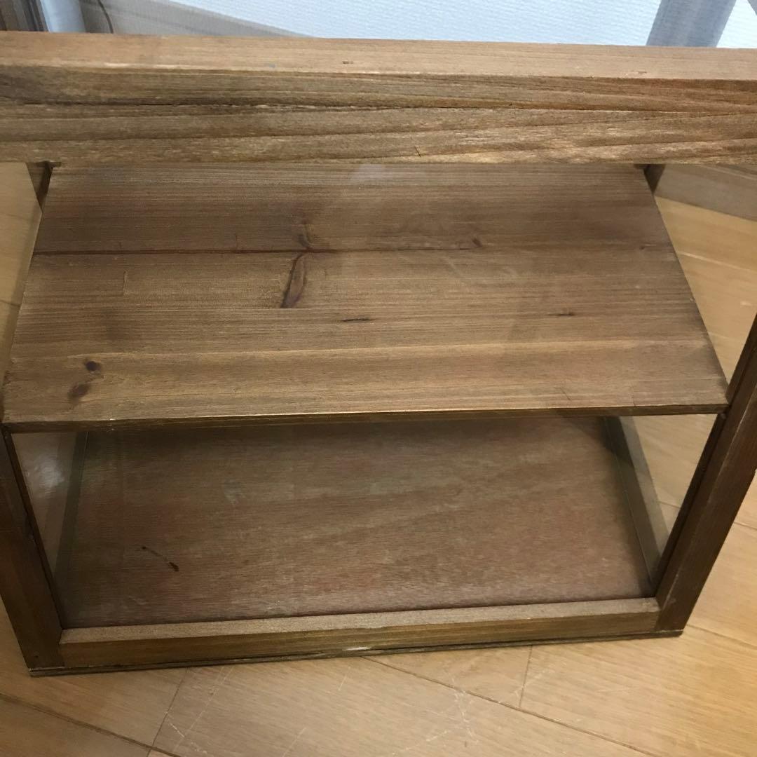 専用リサイクルウッド カウンターキャビネット ガラスケース ショーケース サリュ