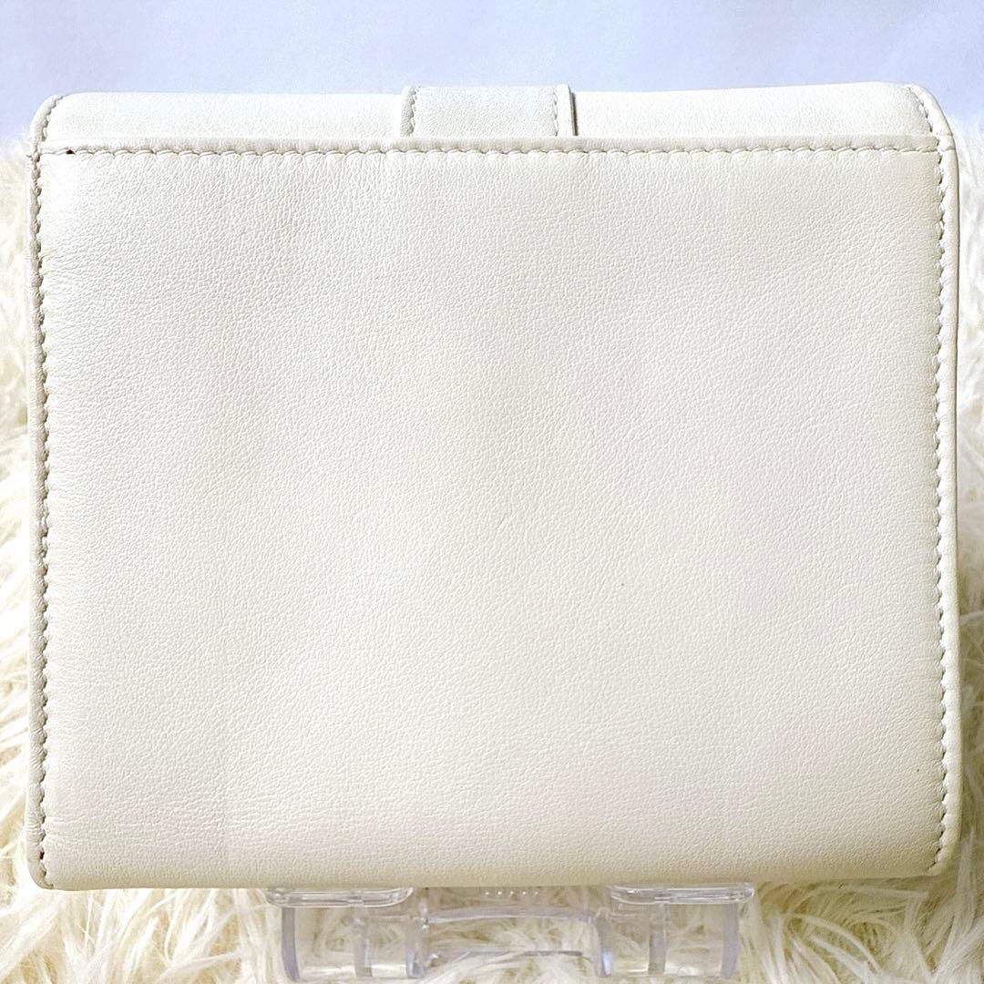ブルガリ チャンドラ レザー 三つ折り 財布 ウォレット 小銭入れ 札入れ 白