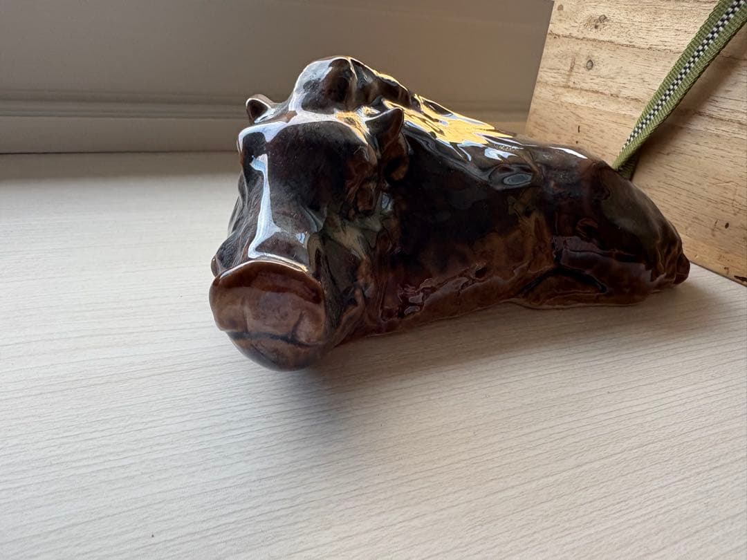 九谷焼 猪 イノシシ 置物　陶器