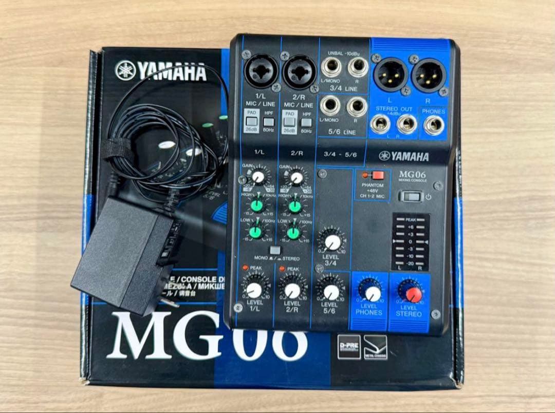 Yamaha MG06 6chアナログミキサー