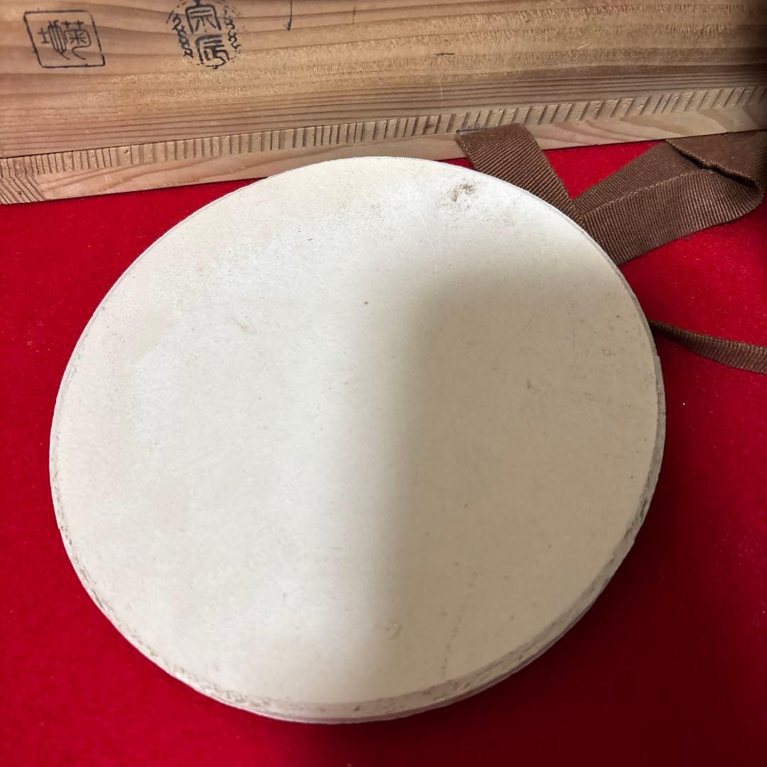 茶道具 釜 茶釜 唐銅 鬼面風炉 丸釜　底瓦あり箱付き