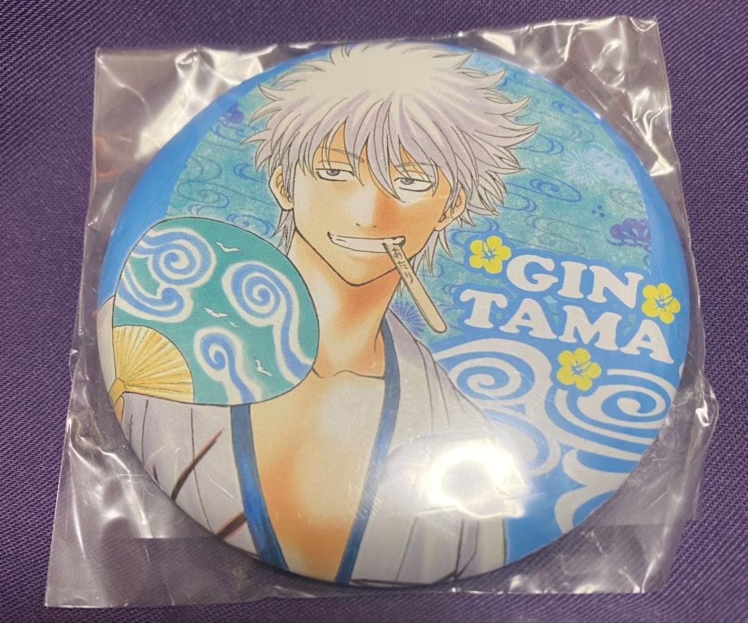 【激レア未使用美品】銀魂 坂田銀時 缶バッジ ジャンプステーション沖縄限定