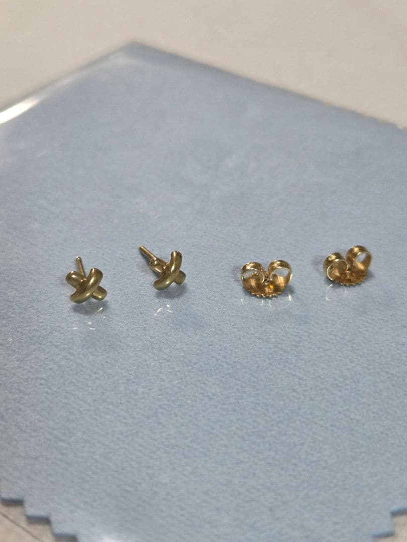 ティファニー♡K18YG クロスステッチピアス ●付属品付き