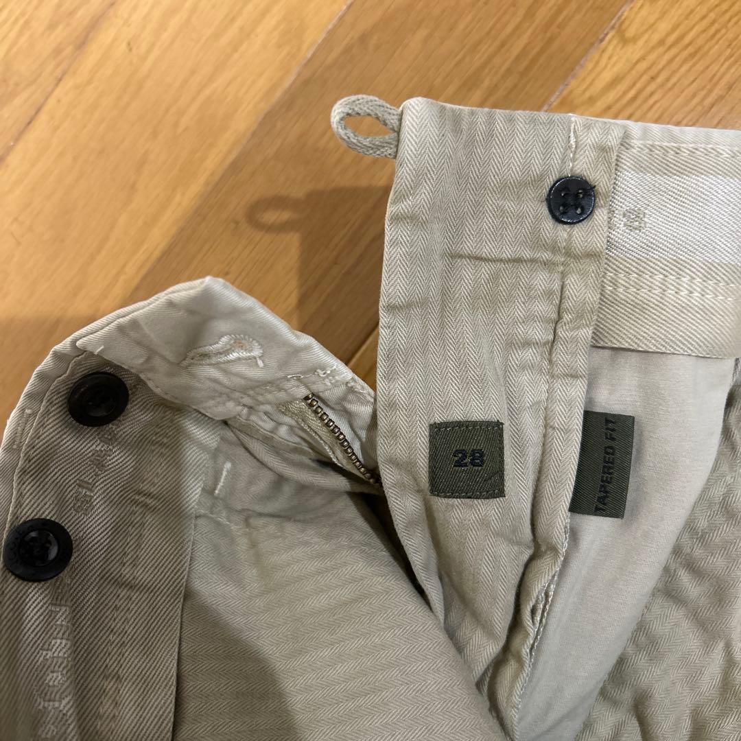 最終値下げ【新品未使用】INCOTEXギャバコットン 2プリーツテーパード チノ