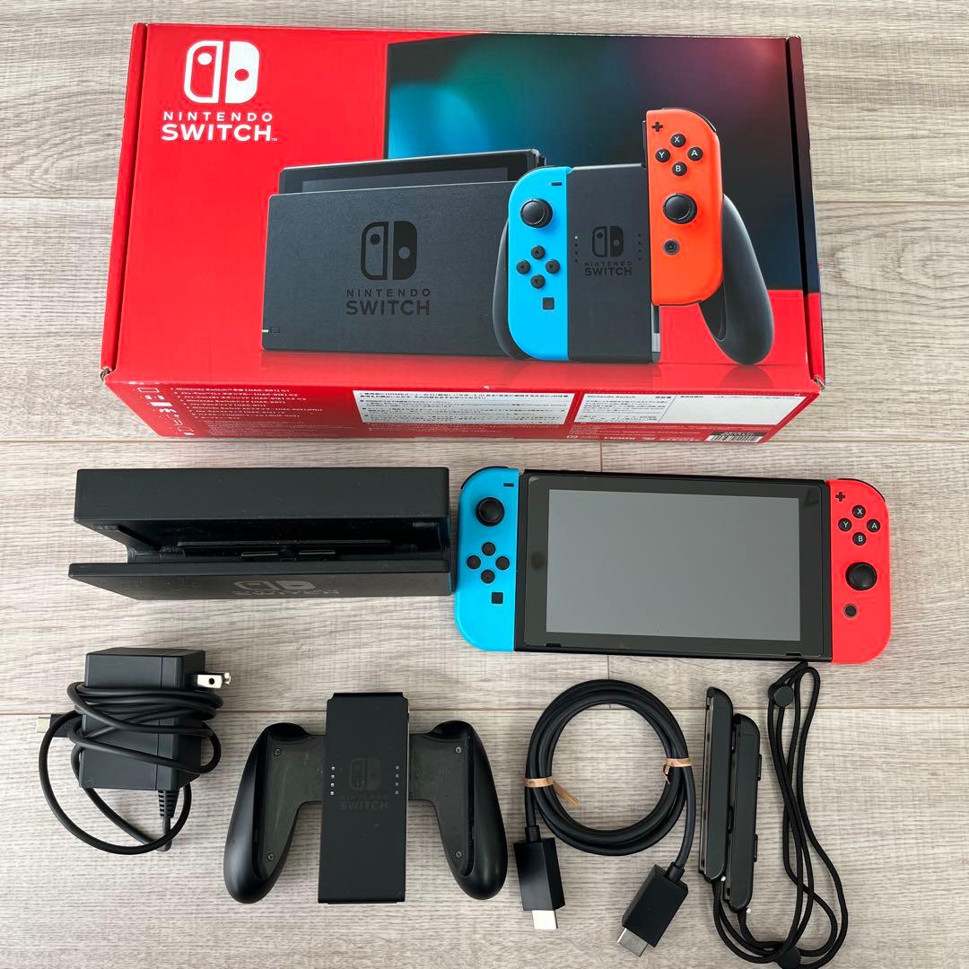 Nintendo Switch 青/赤 本体 付属品付き