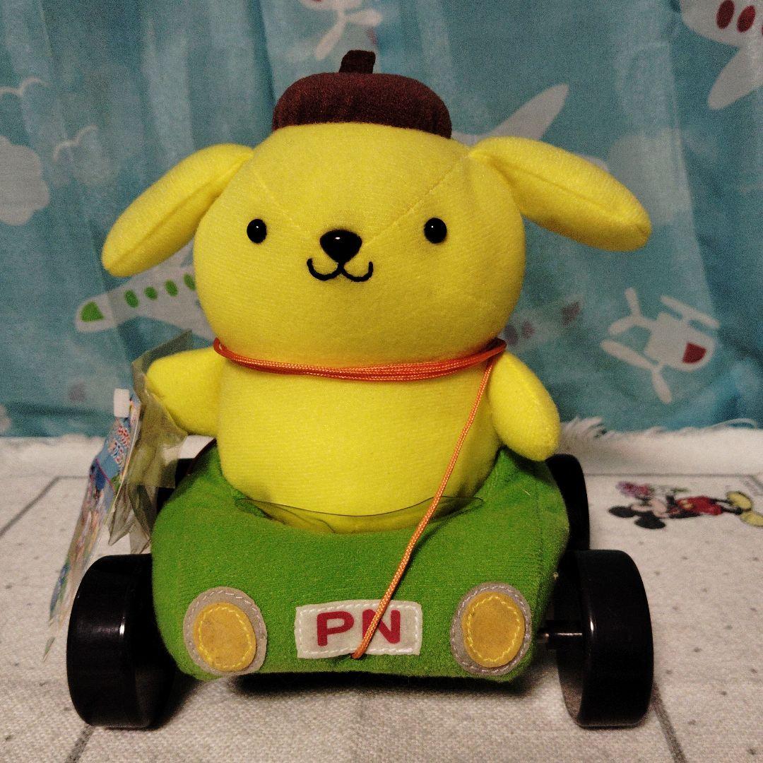 ポムポムプリン のりもの マスコット レトロ ぬいぐるみ