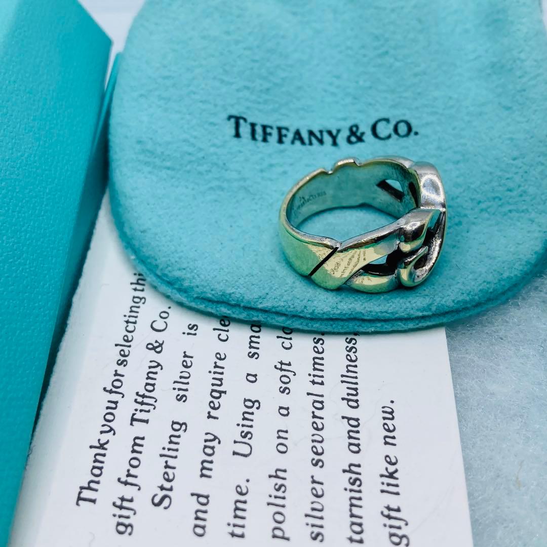 極美品✨ ティファニー リング ダブル ラビングハート AG925 #13