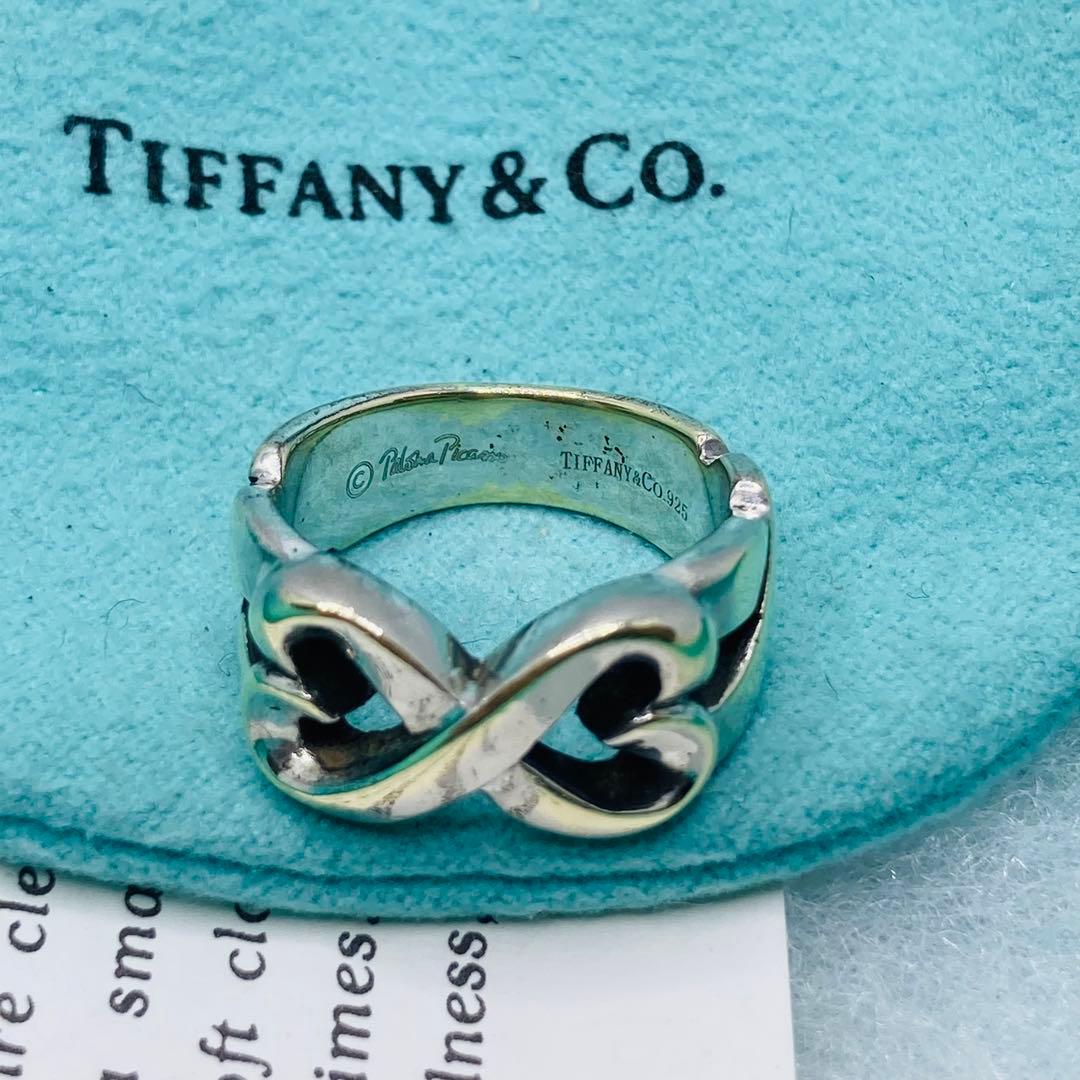 極美品✨ ティファニー リング ダブル ラビングハート AG925 #13