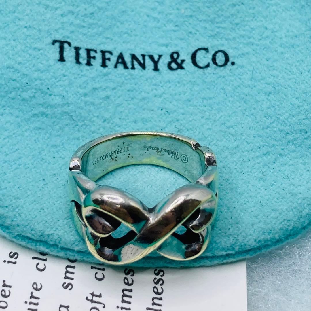 極美品✨ ティファニー リング ダブル ラビングハート AG925 #13