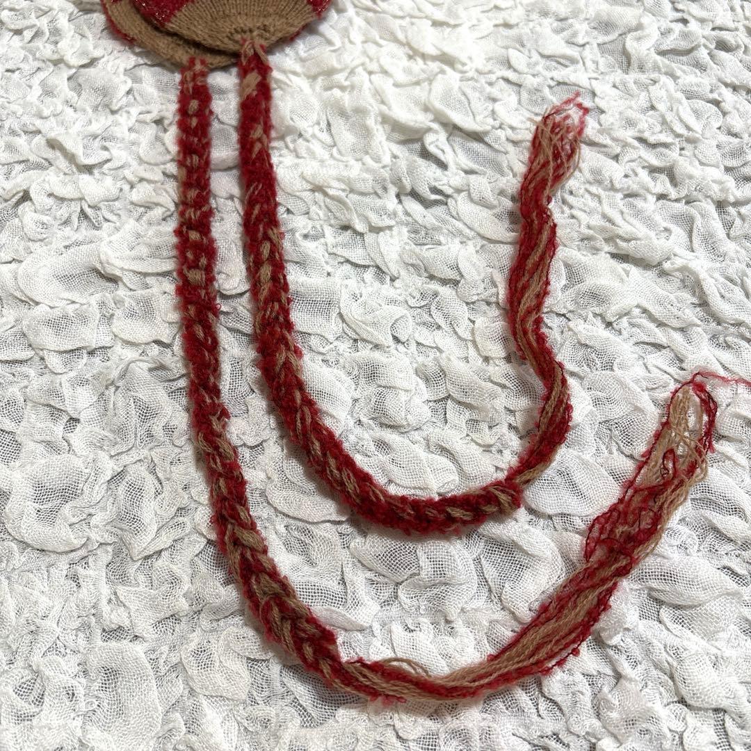 新品 タグ付　ヴィヴィアンウエストウッド　ニット帽　オーブ　モヒカン　耳当て　赤