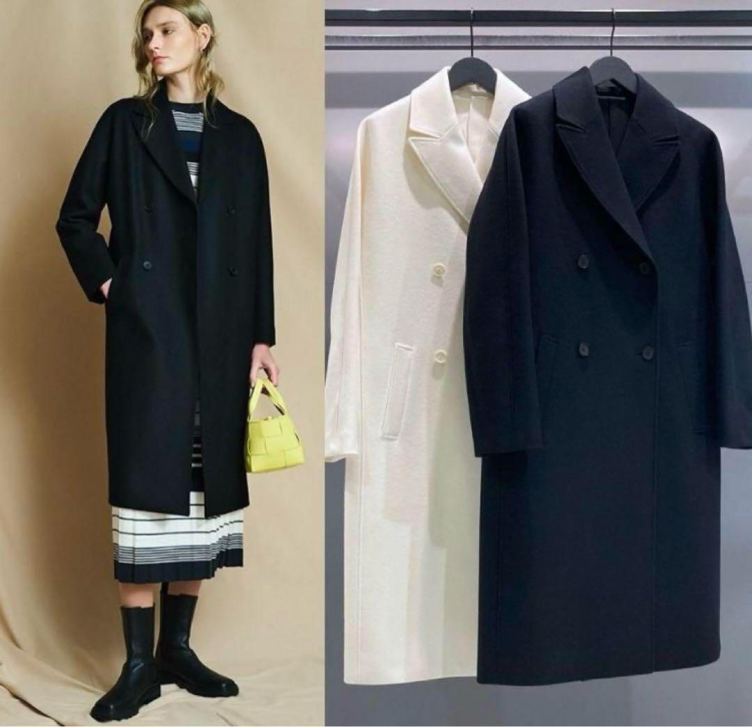 セオリーリュクス Theory luxe ダブルブレストウールコート チェスター