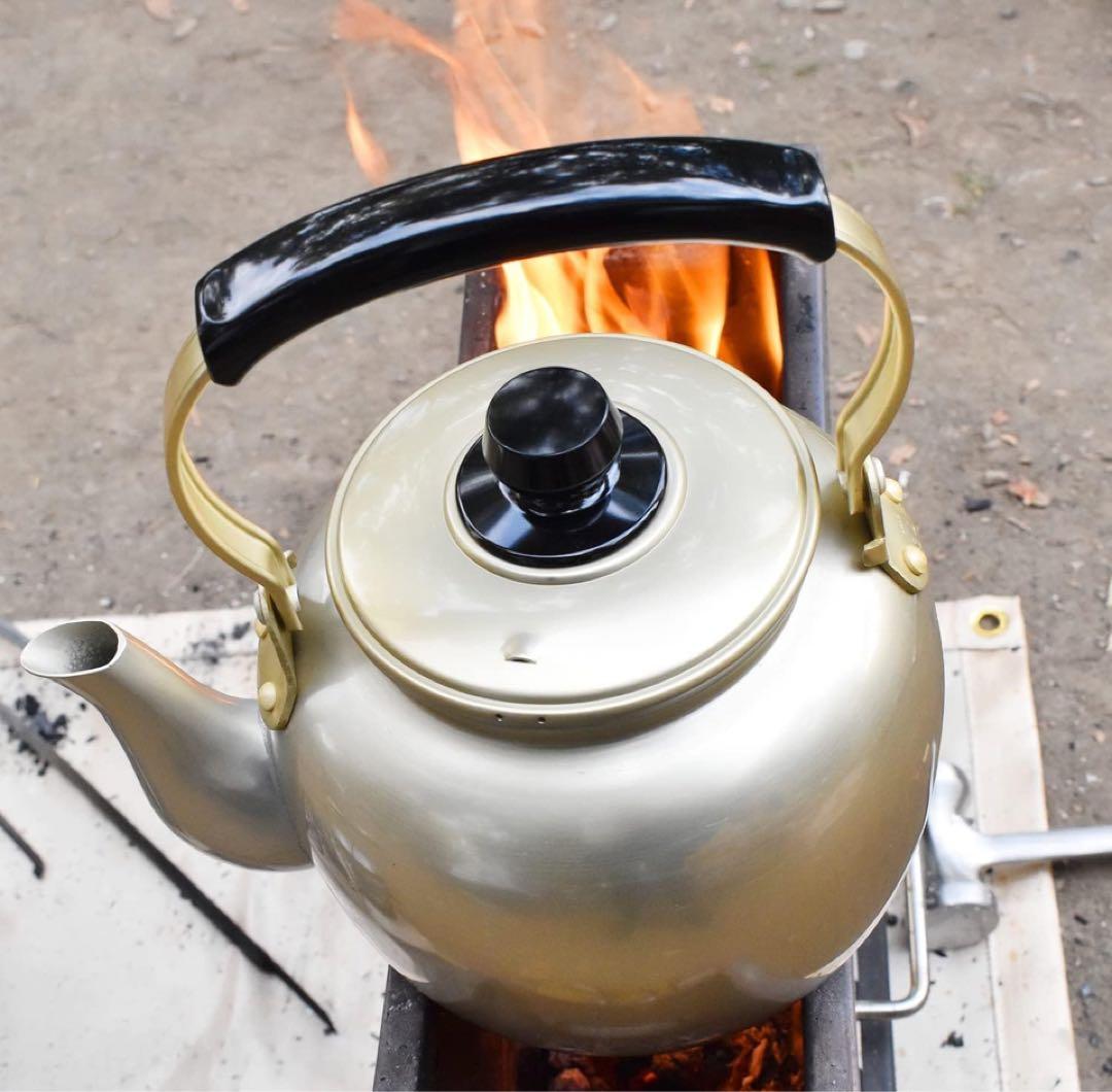 アカオアルミ 湯沸 5l アルミニウム(しゅう酸アルマイト)、ツル・ツマミ