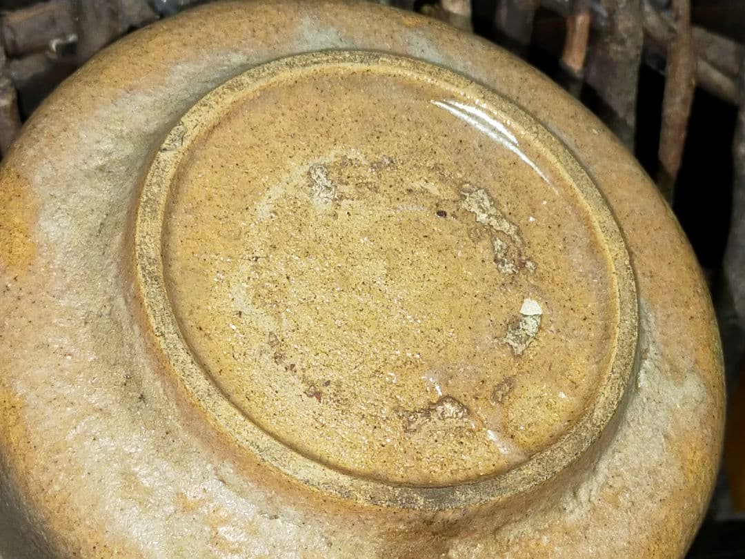 ♥美濃焼♥　黄瀬戸　茶碗　無銘　茶道具　骨董　古玩