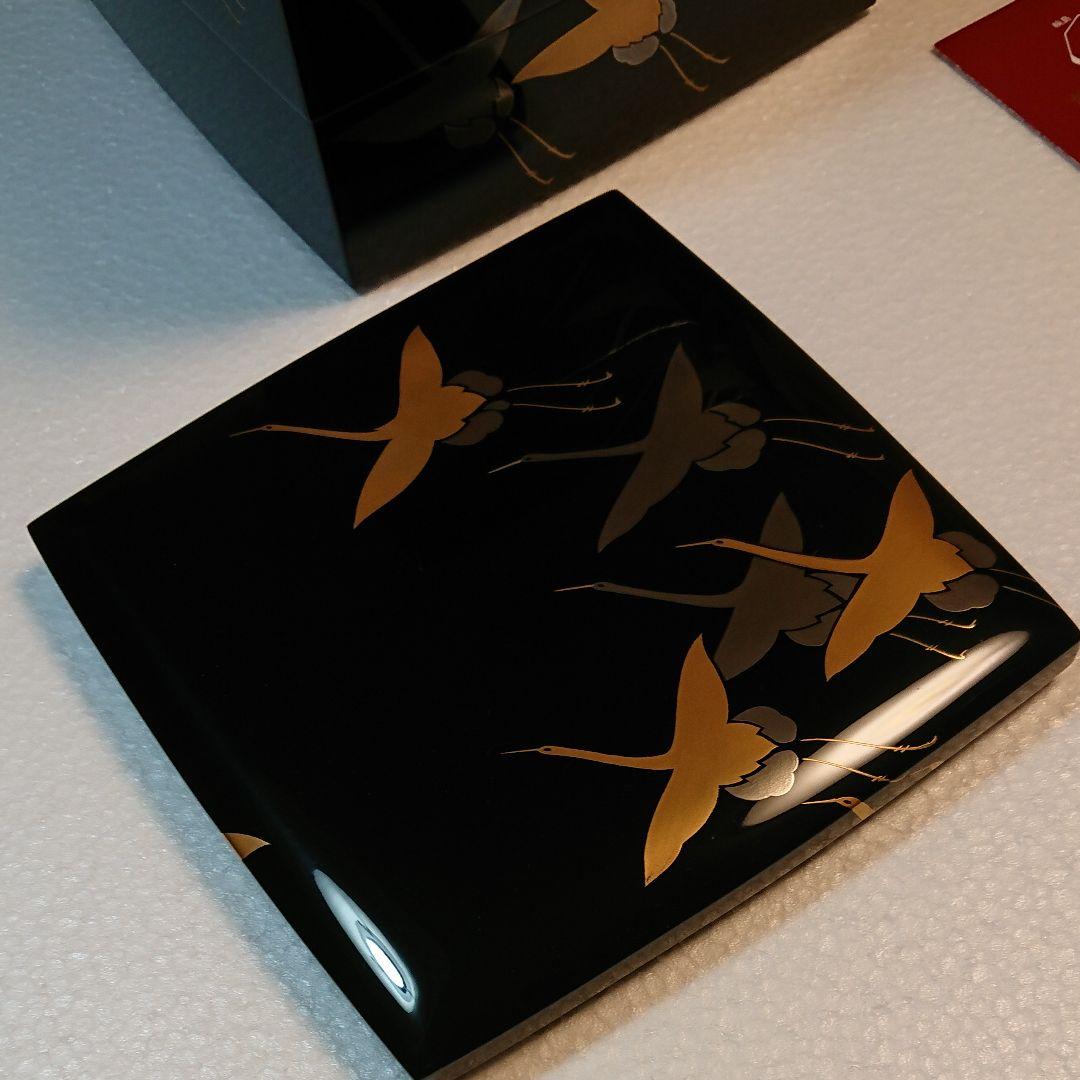 ☆ 能登 輪島塗 三段重 鶴 桐箱入り 送料込