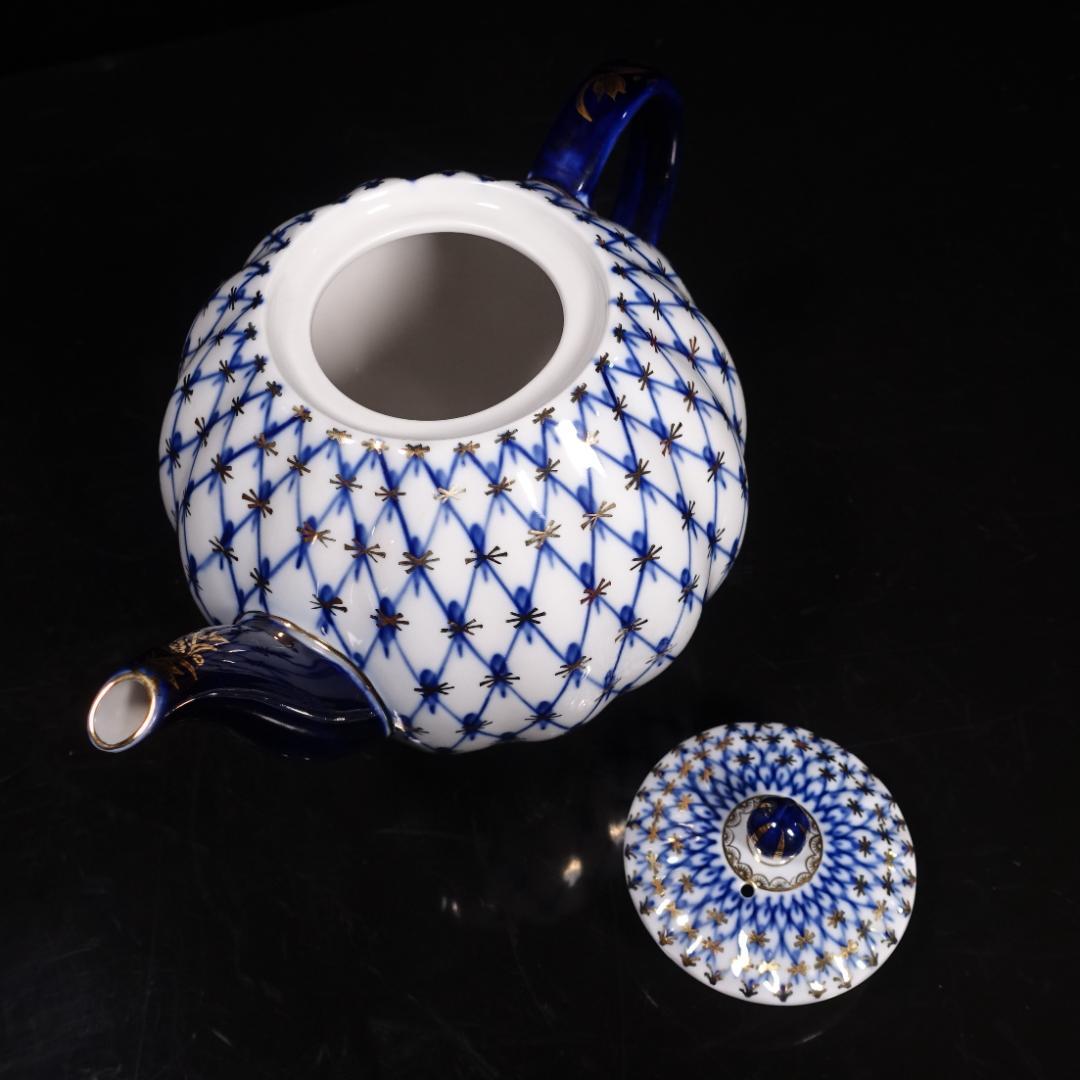 ロモノーソフ LOMONOSOV コバルトネット ポット クリーマー セット