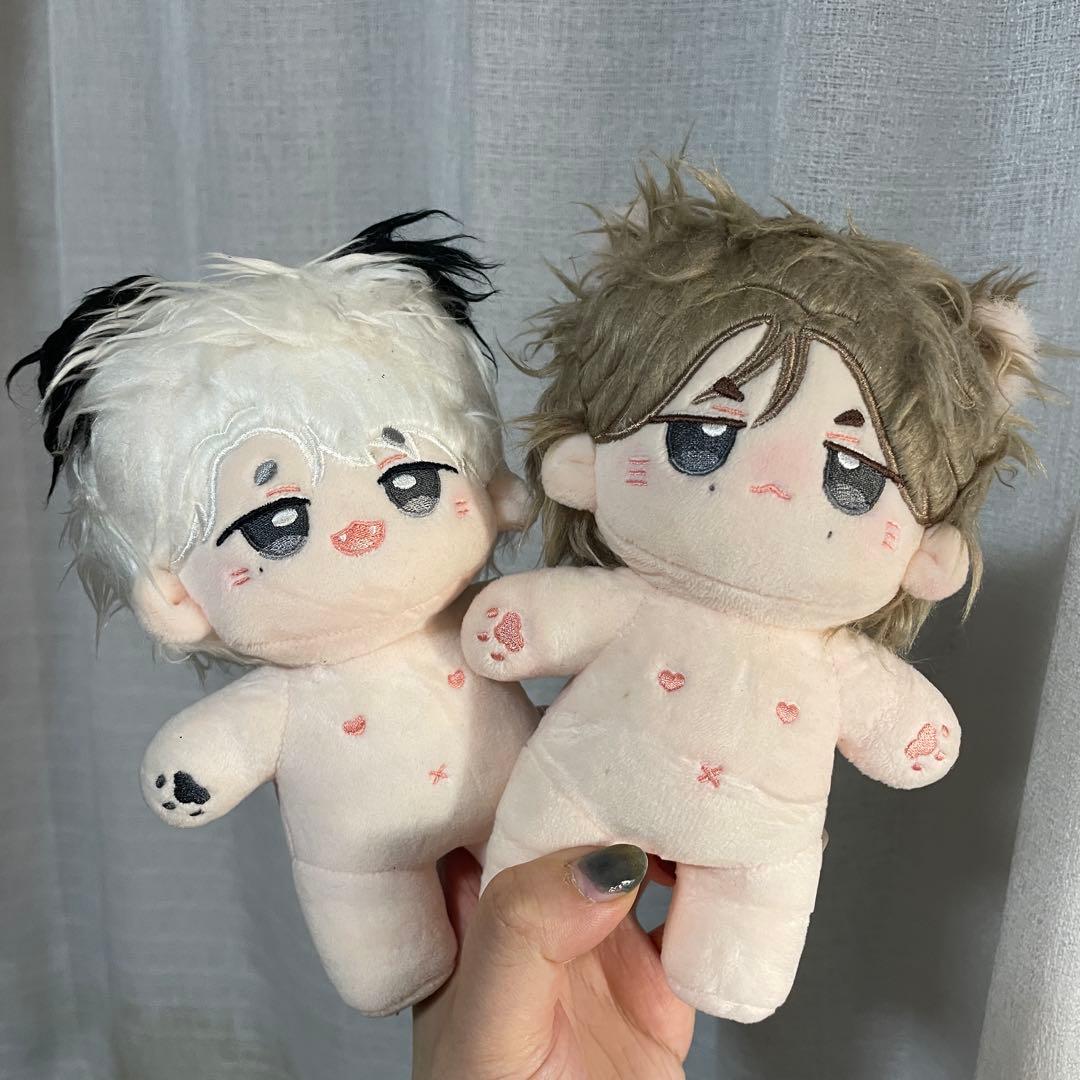 坨柱 15cm着せ替えぬいぐるみ2体セット 服2セット付き　龔俊 張哲瀚 山河令