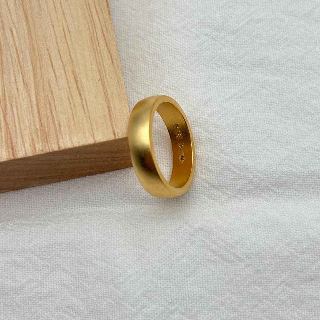 リング・指輪 K18金 素材 K18金刻印レディース 16号ラブリング